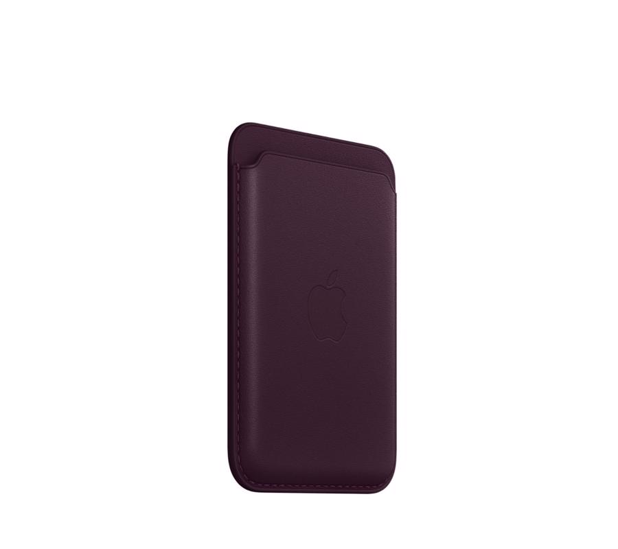 iPhone Leather Wallet with MagSafe Dark Cherry