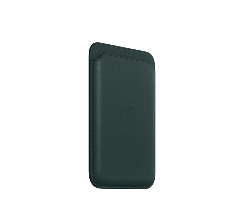 Leather MagSafe Wallet-Dark Green